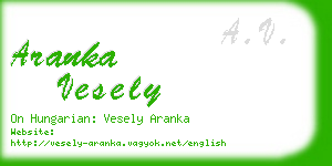aranka vesely business card
